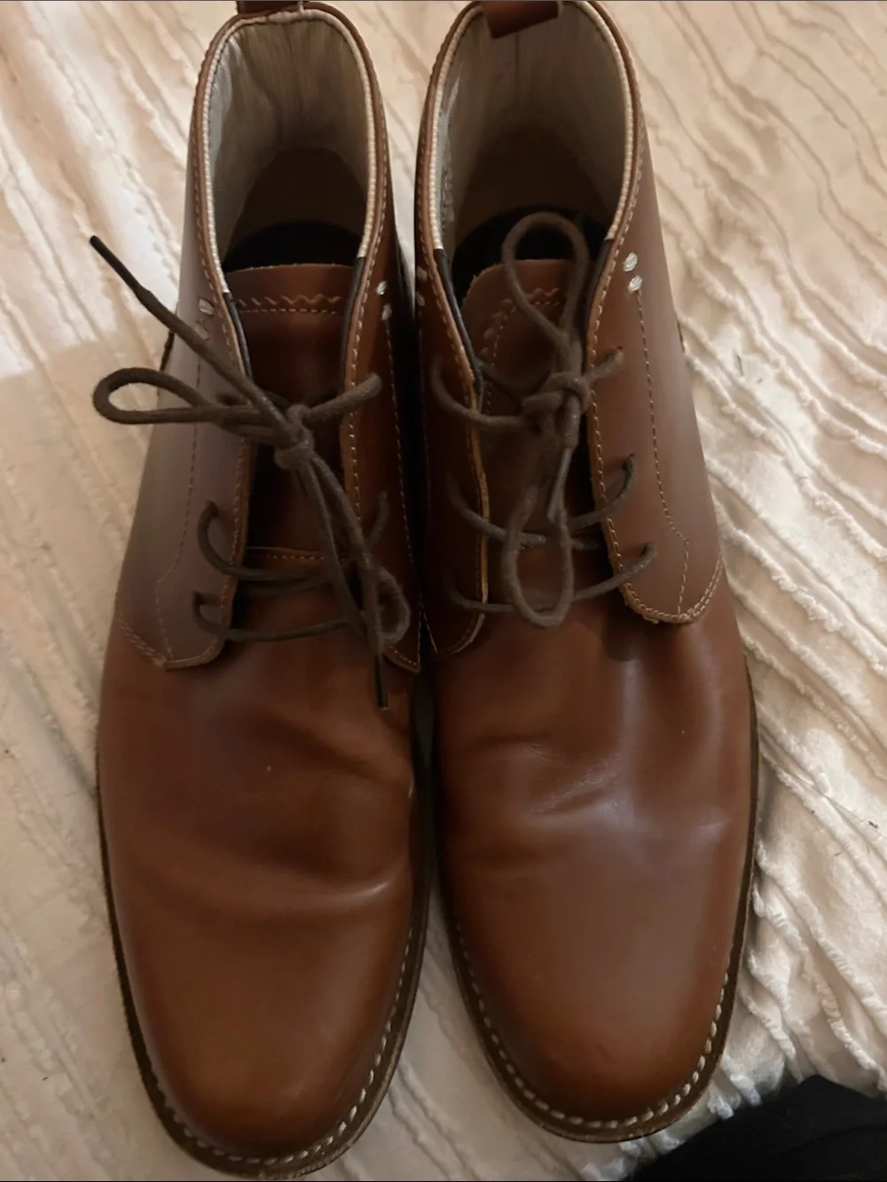 Original Penguin Men's Brown Leather Chukka Boots